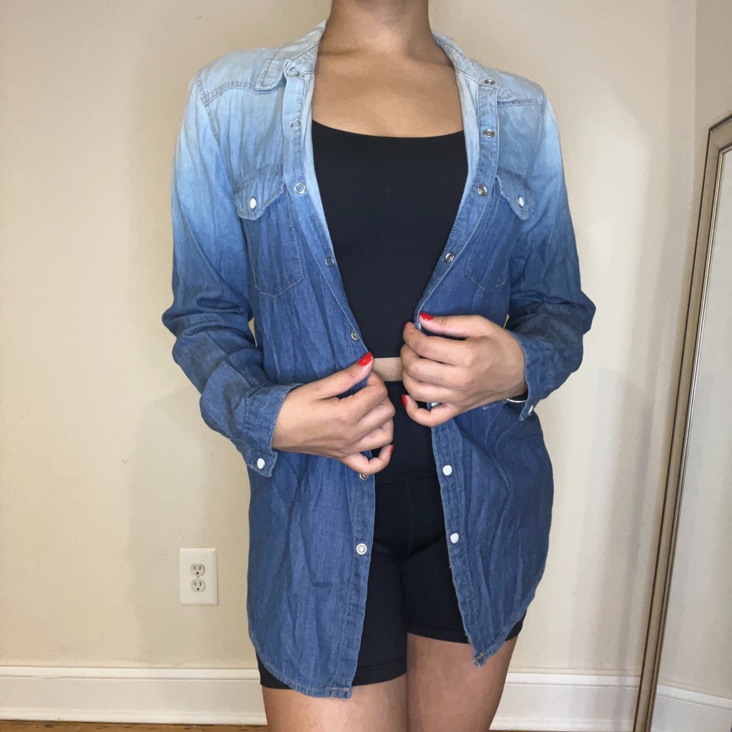 Ombr Denim Button Down